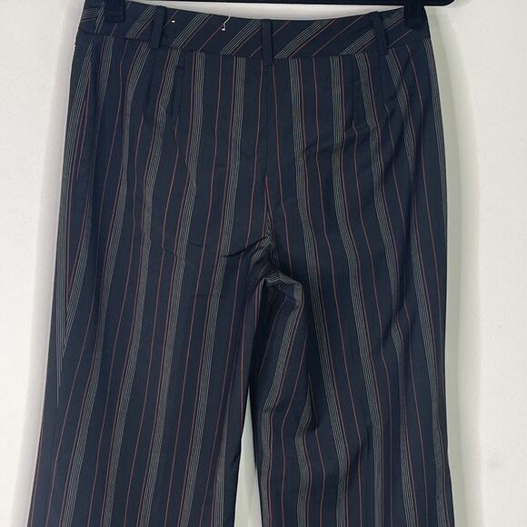LOFT Laura Striped Wool Blend Pants Women's Size 4 - Picture 4 of 9